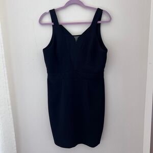 BCBGeneration Black Sheath Dress V-Neck Sleeveless‎ Party Cocktail Size 12